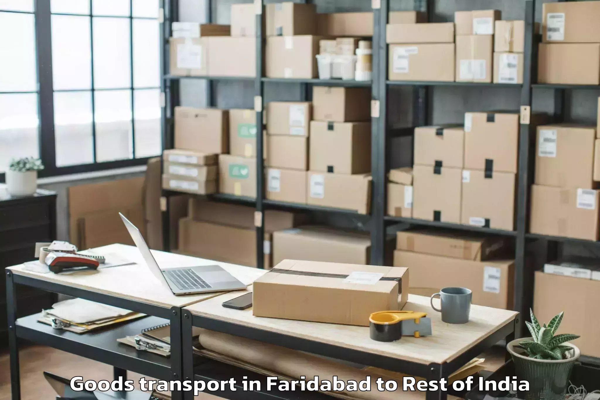 Book Faridabad to Srinagar Airport Sxr Goods Transport Online